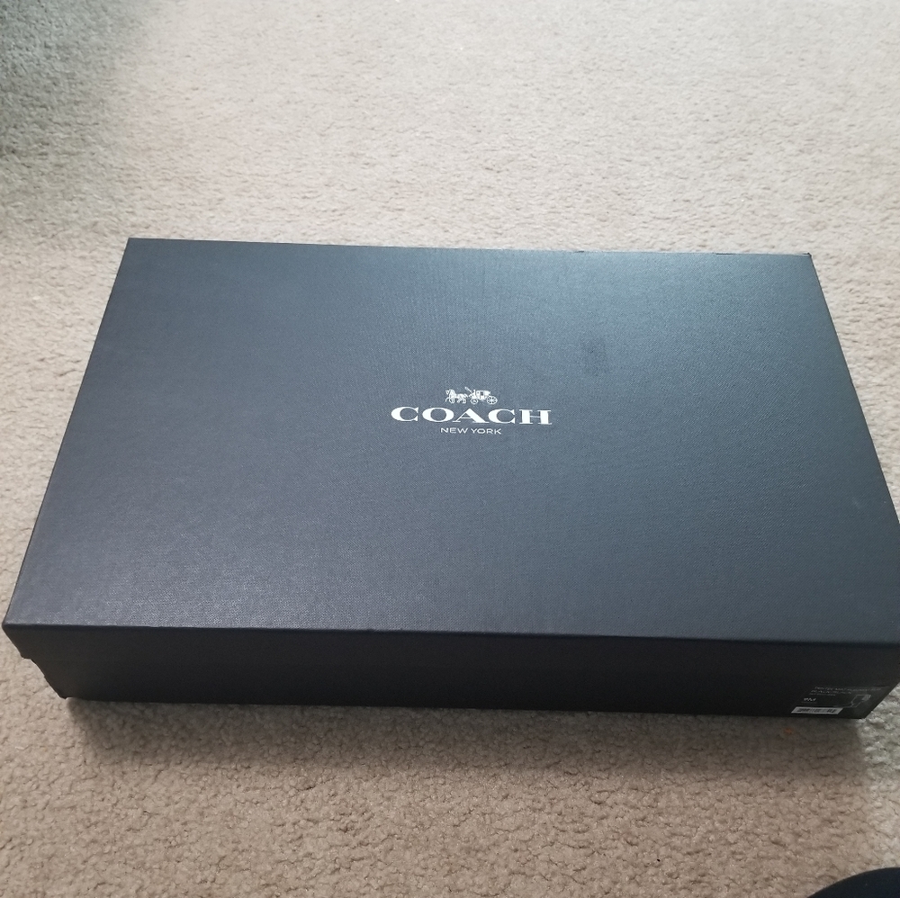 Coach matte black rain boots